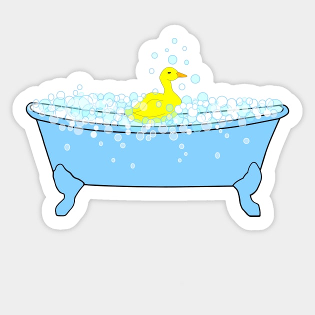 BATH Time Rubber Duck Sticker by SartorisArt1